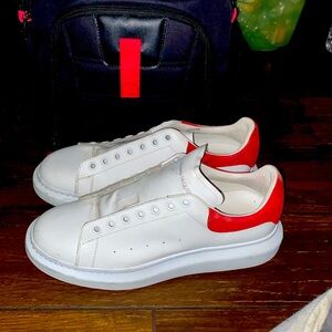 Alexander McQueen, size 11, red and white color way